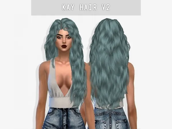 Alpha Kay Hair V2 - The Sims 4 Custom Content