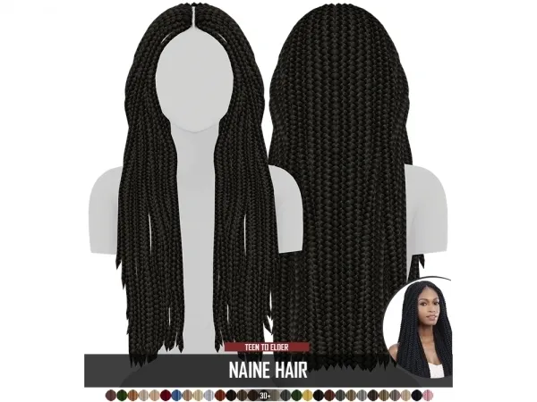 Alpha NAINE HAIR - The Sims 4 Custom Content