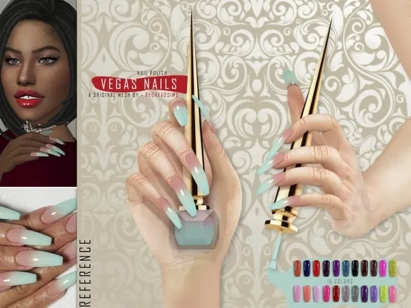 Alpha VEGAS NAILS - The Sims 4 Custom Content