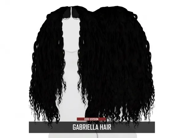 Alpha GABRIELLA HAIR KIDS VERSION - The Sims 4 Custom Content