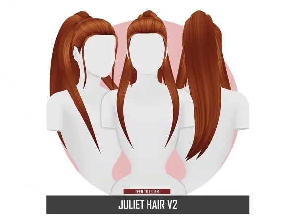 Maxis Match JULIET HAIR V2 - The Sims 4 Custom Content