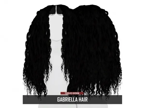 Alpha GABRIELLA HAIR TODDLER VERSION - The Sims 4 Custom Content