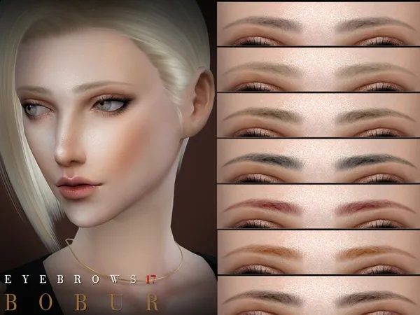 Alpha Bobur Eyebrows 17 - The Sims 4 Custom Content