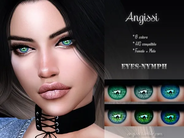 Alpha eyes NYMPH - The Sims 4 Custom Content