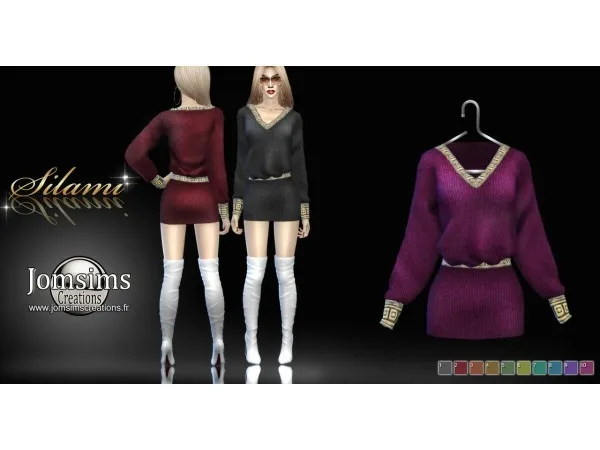 Alpha Silami dress by jomsimscreations - The Sims 4 Custom Content