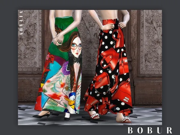Alpha Bobur Abelia skirt - The Sims 4 Custom Content