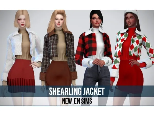 Maxis Match [Newen] Sims4 Shearling Jacket - The Sims 4 Custom Content