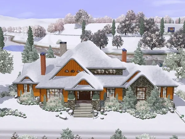 Winter Cottage - The Sims 3 Custom Content