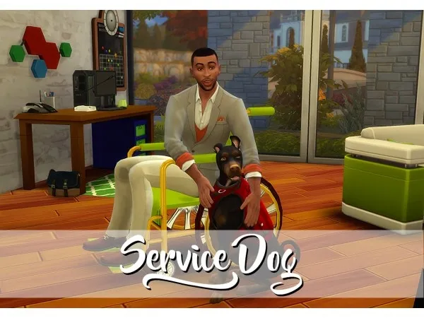 Alpha Service Dog jones by quiddity - The Sims 4 Custom Content