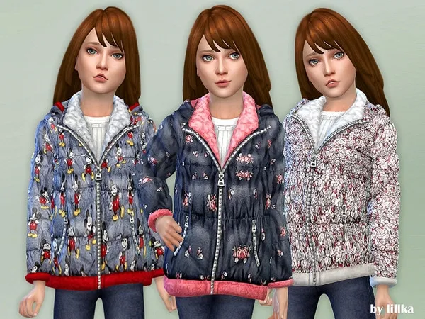 Alpha Winter Jacket for Girls - The Sims 4 Custom Content