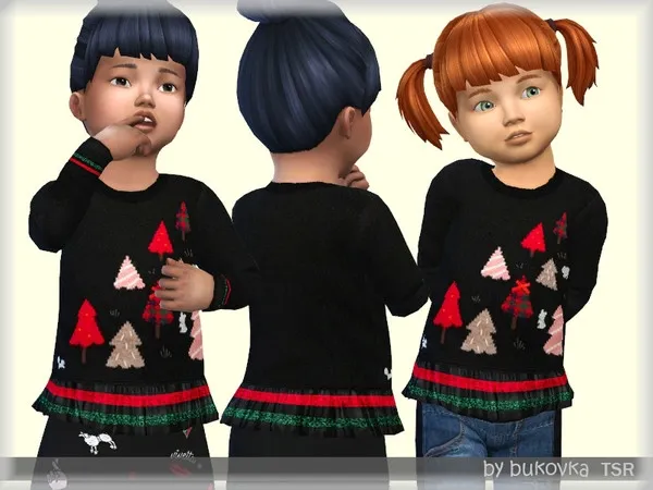 Alpha Christmas tree Sweater - The Sims 4 Custom Content