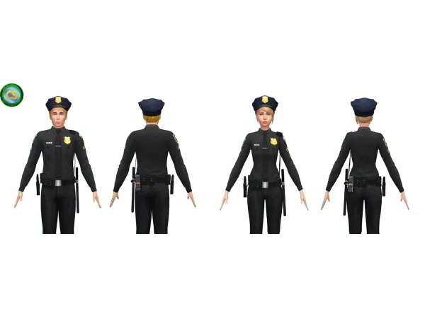 Maxis Match Police Station Uniform Pack by cepzid - The Sims 4 Custom Content