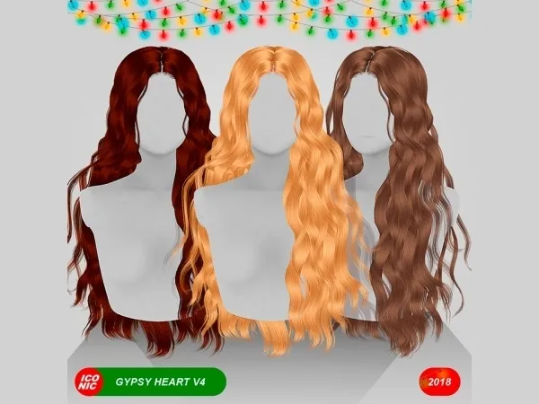 Alpha ICONIC Gypsy Heart V4 (Hair) by iconic - The Sims 4 Custom Content