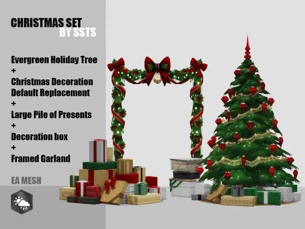Maxis Match CHRISTMAS SET by SSTS - The Sims 4 Custom Content