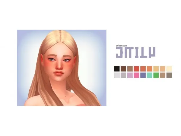 Maxis Match Emily hair by zebrazest - The Sims 4 Custom Content