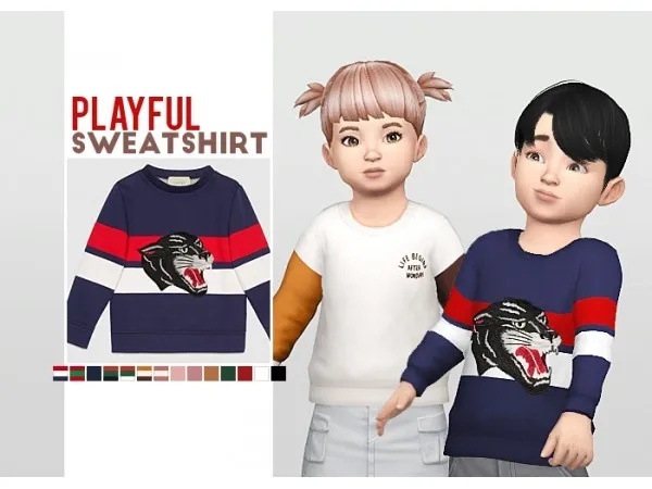 Maxis Match Playful Sweatshirt by simsfinds - The Sims 4 Custom Content