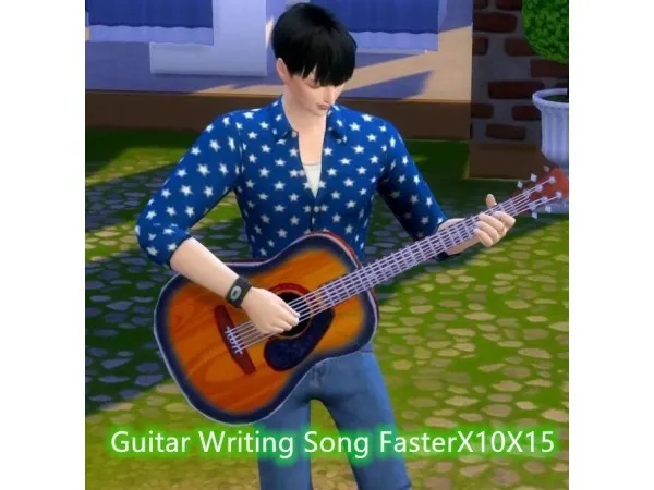 Mix GuitarPianoViolinDJ BoothPipe Organ Writing Song Faster by dannywangjo - The Sims 4 Custom Content