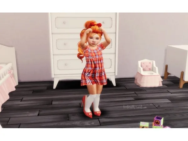 Alpha Toddler Burberry Dress by littletodds - The Sims 4 Custom Content