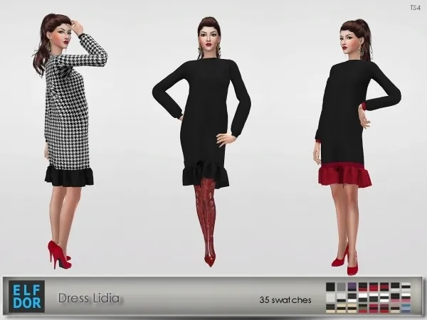 Alpha Dress Lidia - The Sims 4 Custom Content