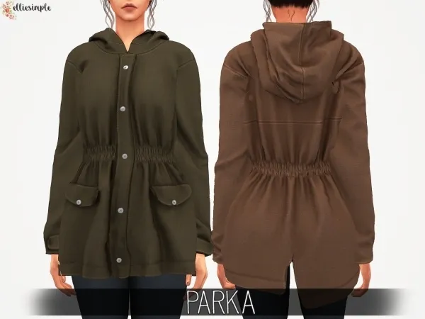 Alpha Elliesimple Parka by elliesimple - The Sims 4 Custom Content