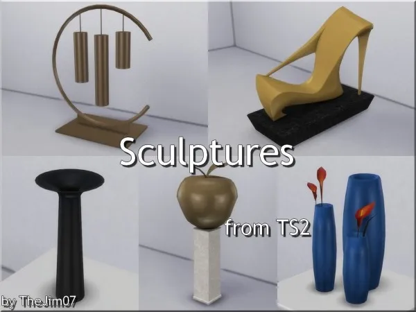 Alpha Sculptures from by TheJim07 - The Sims 4 Custom Content