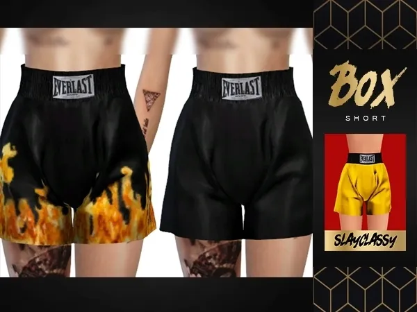 Alpha SlayClassy Box Short - The Sims 4 Custom Content