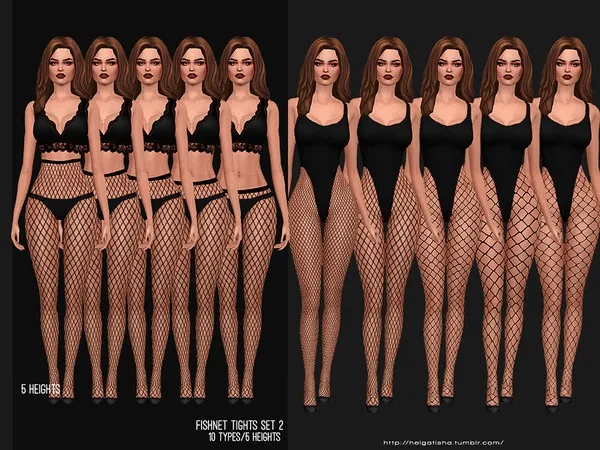 Alpha helgatisha Fishnet tights set 2 - The Sims 4 Custom Content