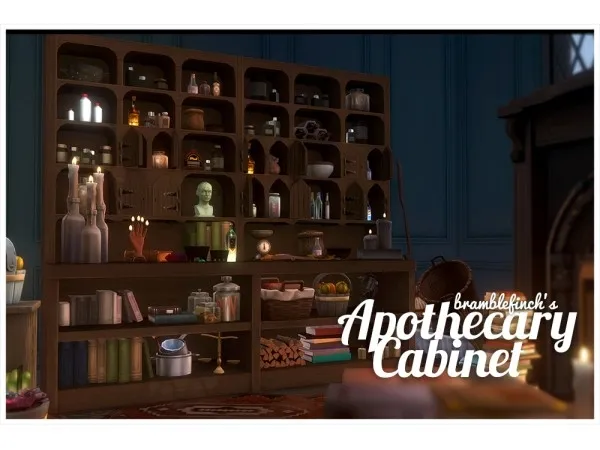 Maxis Match Apothecary Cabinet by bramblefinch - The Sims 4 Custom Content