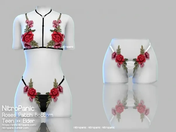 Alpha Roses Patch Bottom - The Sims 4 Custom Content