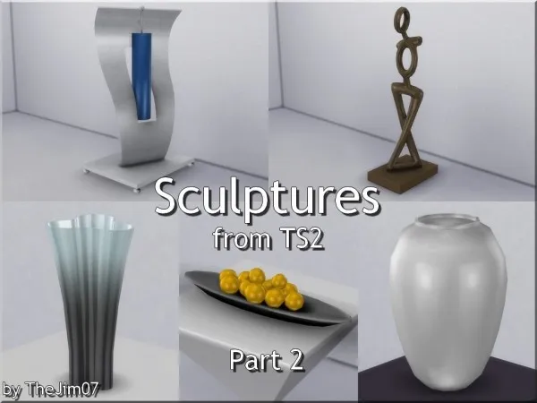Maxis Match Sculptures from Part 2 by TheJim07 - The Sims 4 Custom Content