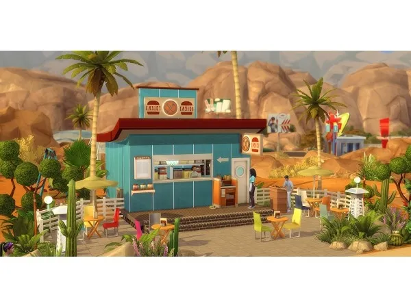 Maxis Match Cafe Blue by cowplantplumbob - The Sims 4 Custom Content