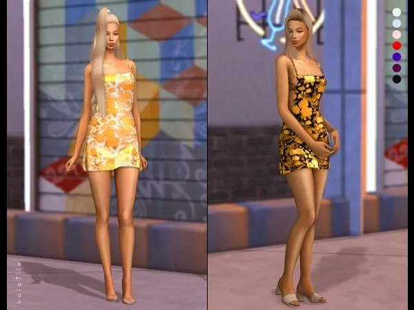 Alpha Vixen Dress - The Sims 4 Custom Content