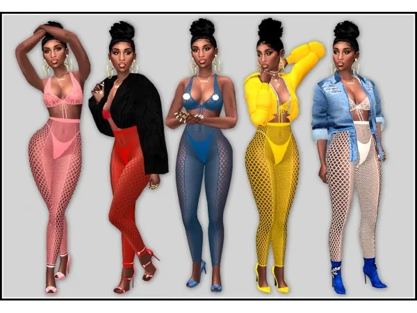 Alpha Recolors of alecseycools LARoxxs pieces by blewis50 - The Sims 4 Custom Content