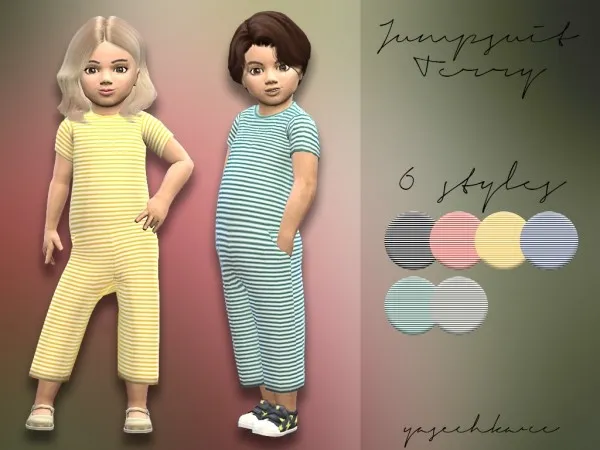 Maxis Match Toddler Jumpsuit Terry by yasechka - The Sims 4 Custom Content