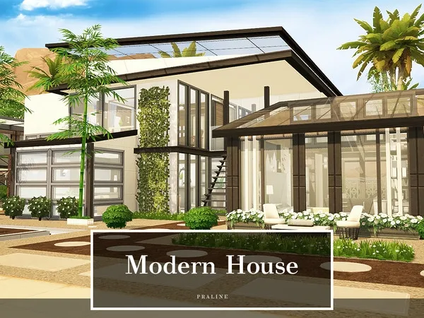 Alpha Modern House - The Sims 4 Custom Content