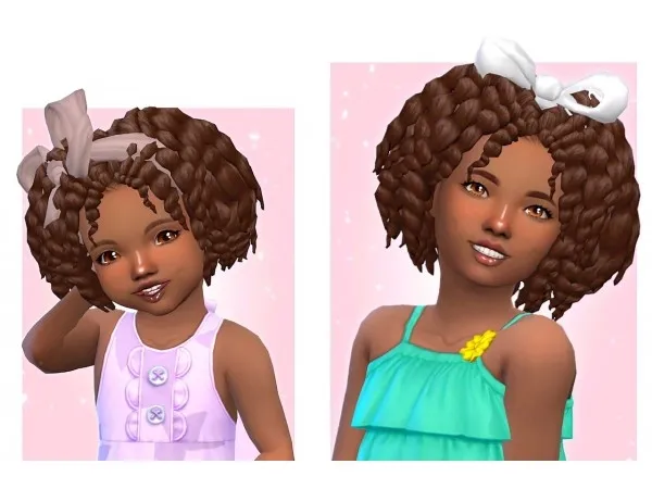 Maxis Match MILDRED HAIR Toddler and Child Conversion by simsfinds - The Sims 4 Custom Content