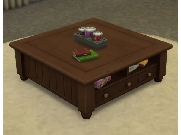 Maxis Match Recolors for the Parenthood Coffee Tables by simsi45 - The Sims 4 Custom Content
