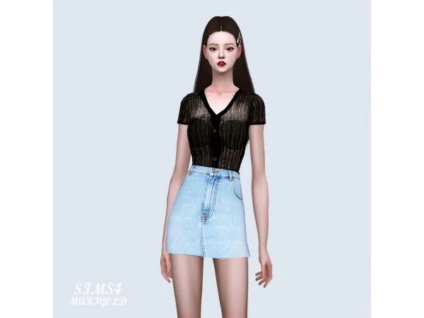 Alpha M See through Cardigan_M by sims4marigold - The Sims 4 Custom Content