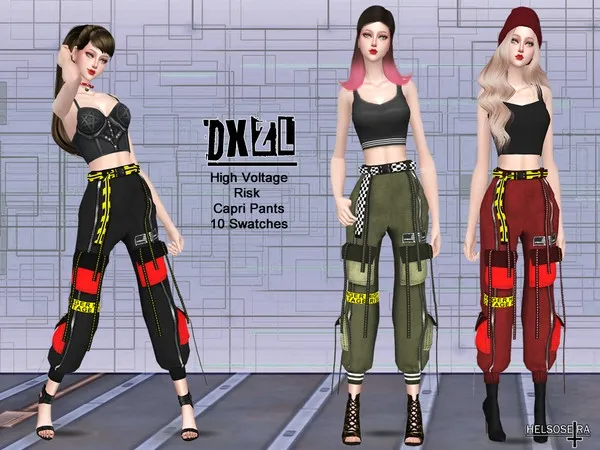 Alpha DXZL Capri Pants - The Sims 4 Custom Content