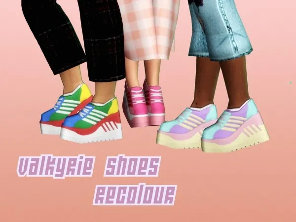 Maxis Match VALKYRIE SHOES RECOLOUR by cosmiccsims4 - The Sims 4 Custom Content
