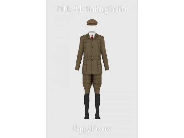 Maxis Match [Lonelyboy] 1900s Male Hunting Fashion - The Sims 4 Custom Content