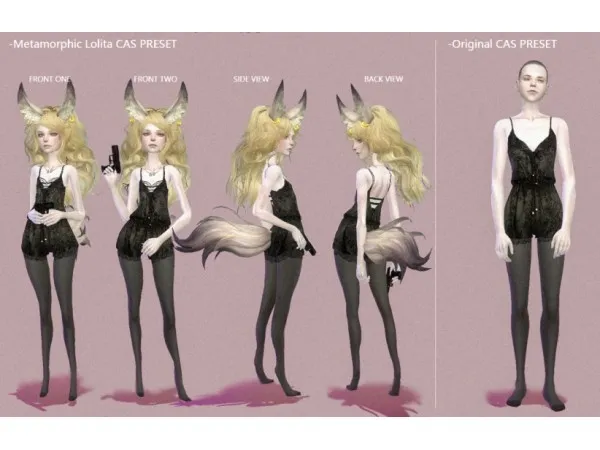 Mix METAMORPHIC LOLITA PRESET A1 sh by qianqiu - The Sims 4 Custom Content