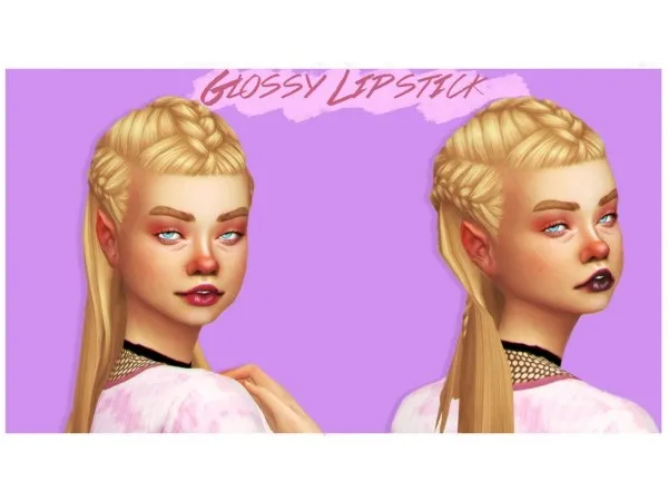 Maxis Match Glossy Lipstick by alaskatrad - The Sims 4 Custom Content