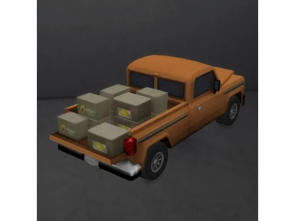 Maxis Match Truck with Open Bed Surface by brazenlotus - The Sims 4 Custom Content