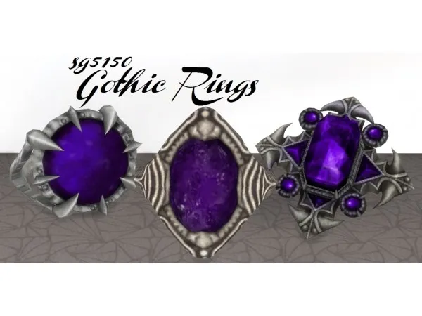 Alpha sg5150 Gothic Rings - The Sims 4 Custom Content