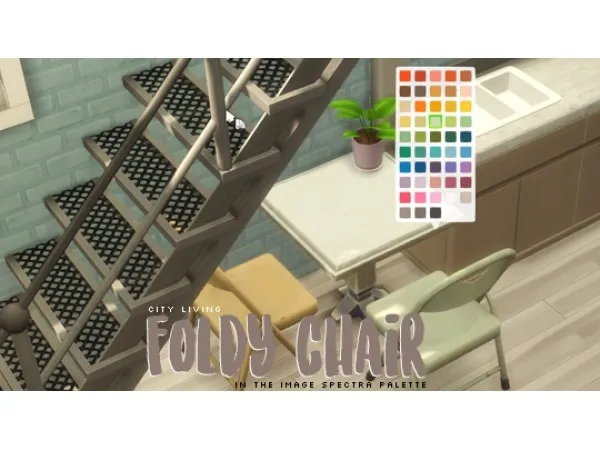 Maxis Match Foldy chair by dustvycc - The Sims 4 Custom Content