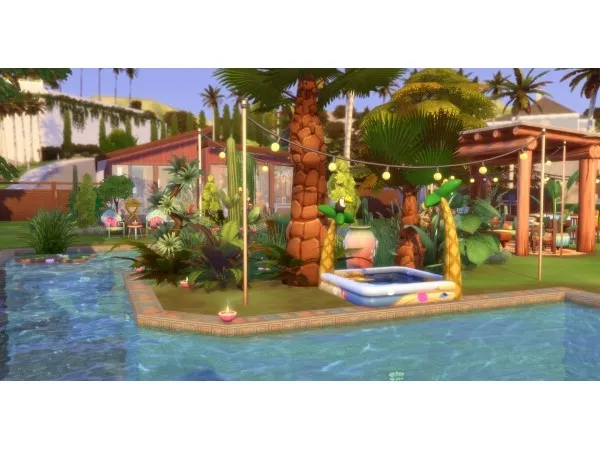 Maxis Match RETRO OASIS by dashsims - The Sims 4 Custom Content