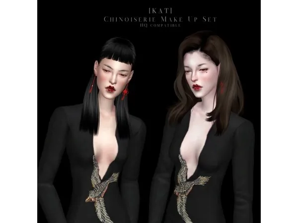 Alpha Chinoiserie Make Up Set y by katrina - The Sims 4 Custom Content