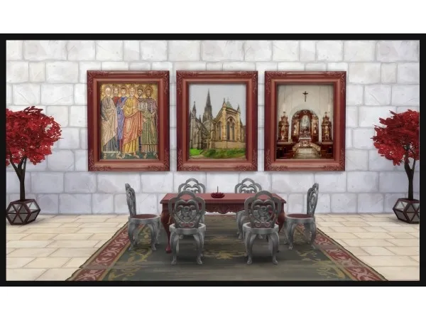 Alpha 3 Religious Paintings Get Together Required by Simmiller - The Sims 4 Custom Content