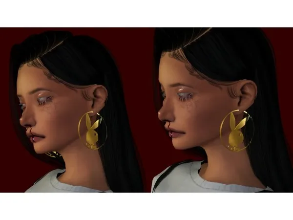 Alpha PlayBoyBunny Hoops by r0ach3z - The Sims 4 Custom Content